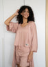 Women summer 3 piece pajama set  Rose Top +kimono & short